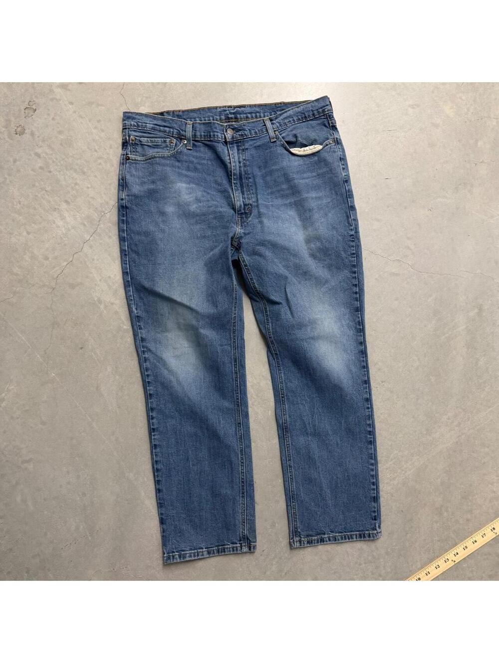 Y2K Men's Dark Navy Blue Levi's 541 Straight Jeans 40x30